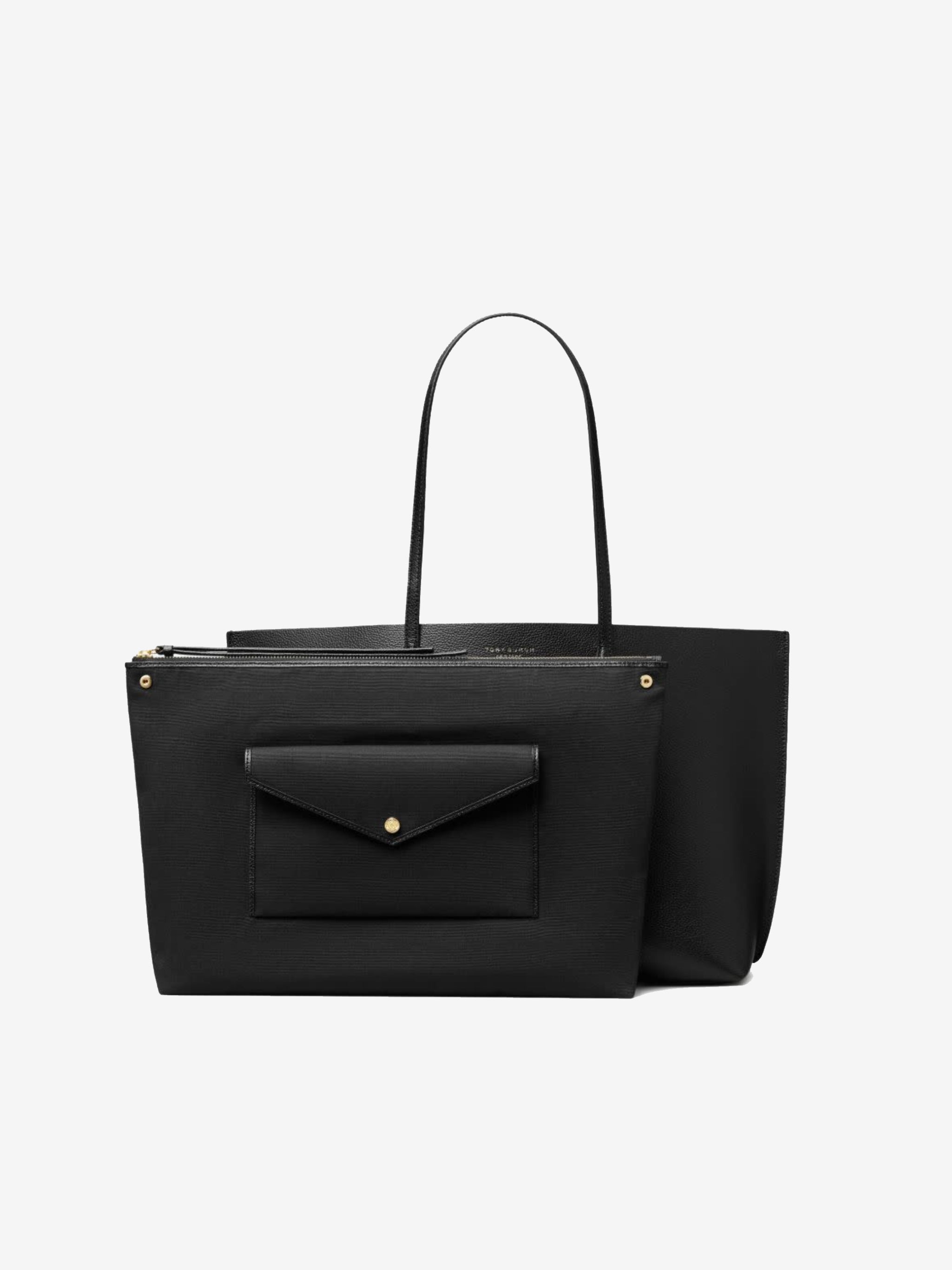 Black bags, back view
