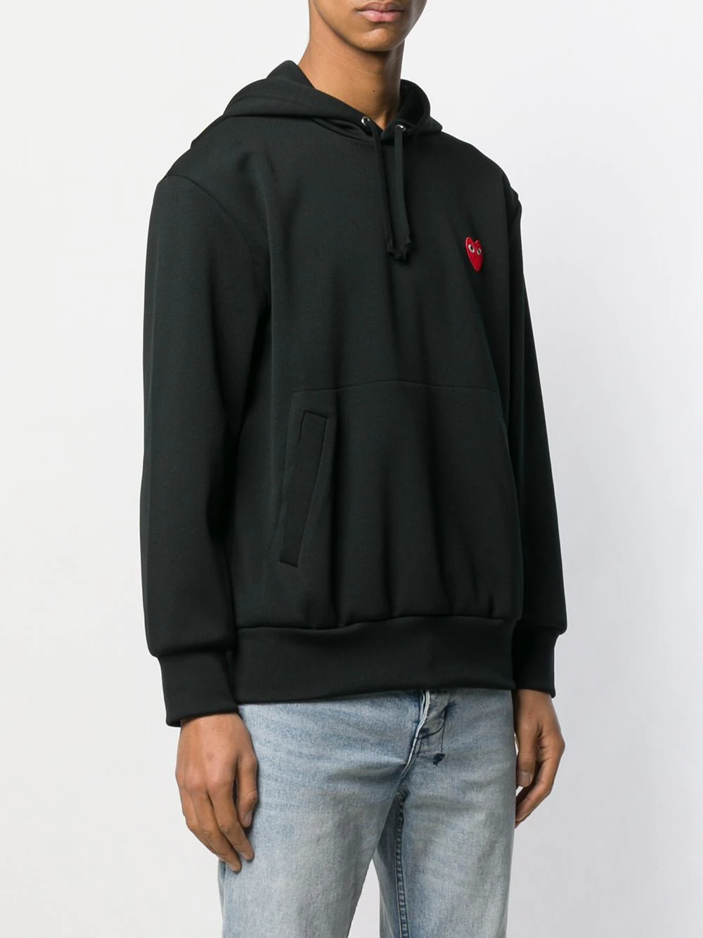 Comme des Garcons Play Red Heart Hoodie Black Men's - US