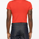 Red top, full body view