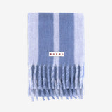 blue scarf, front view