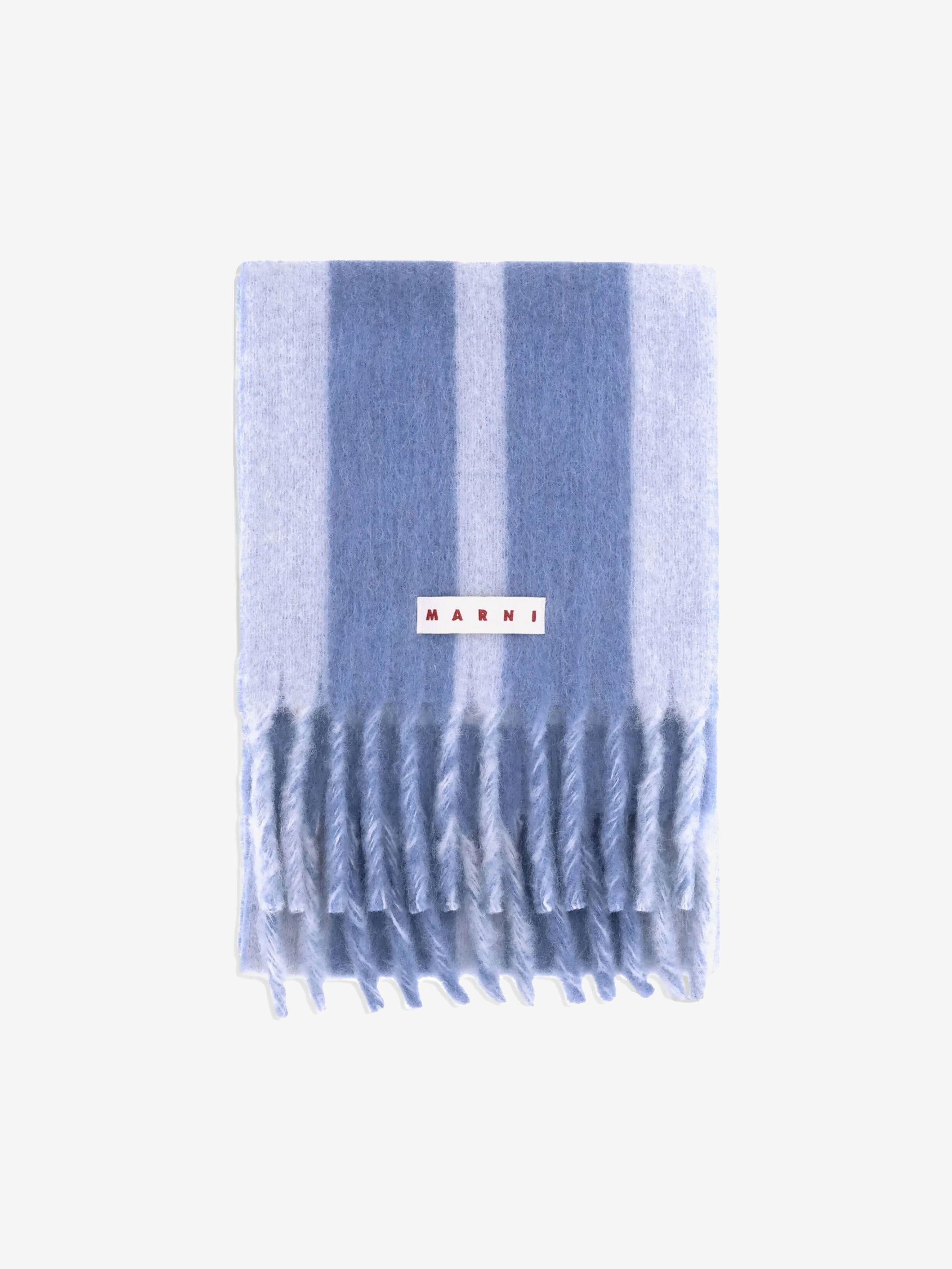 blue scarf, front view