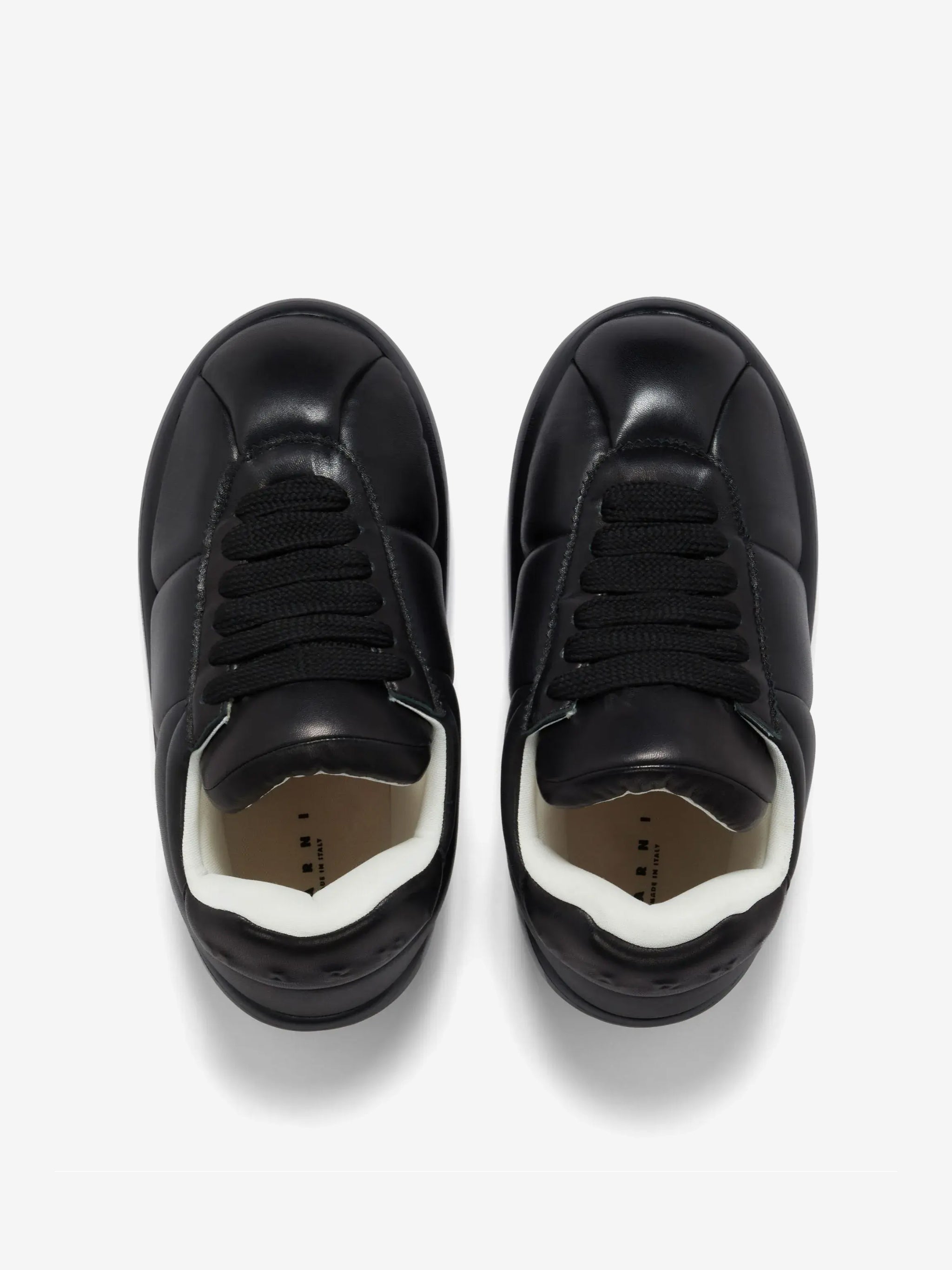 Black sneakers, top view