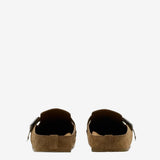 Brown shoes, back view