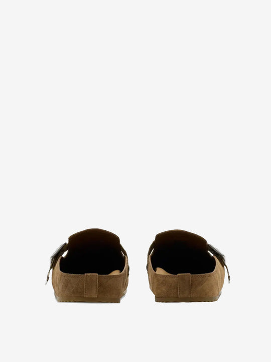 Brown shoes, back view