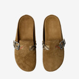 Brown shoes, top view