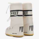 White boot, back view