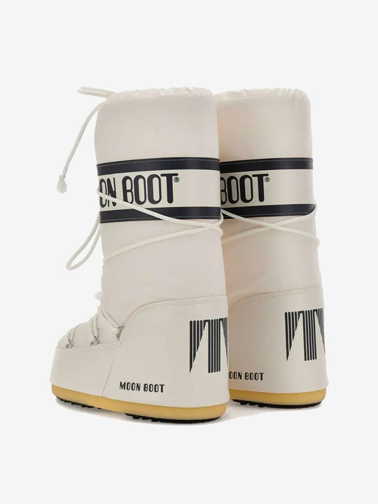 White boot, back view