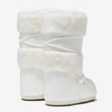 White boot, back view