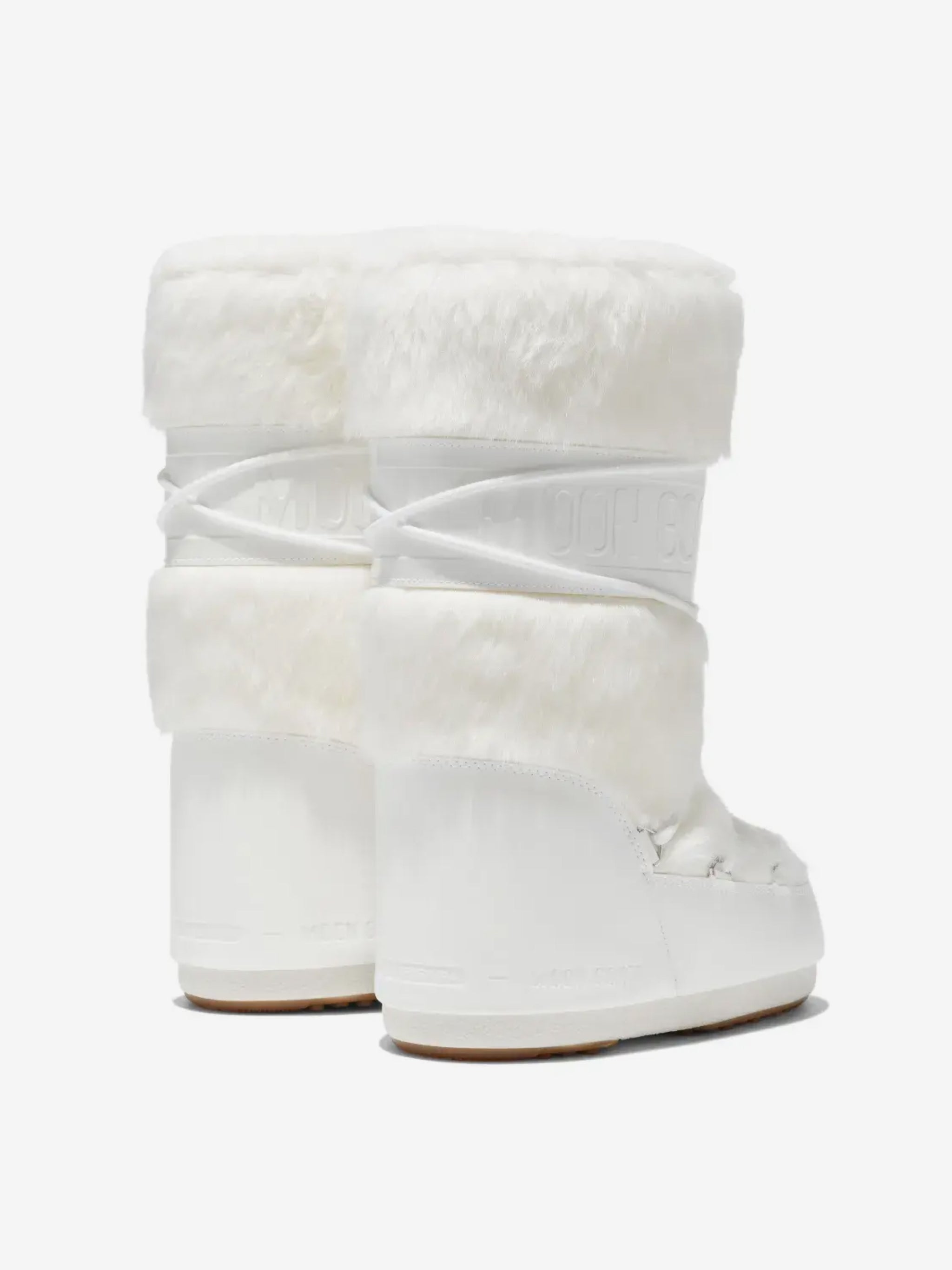 White boot, back view