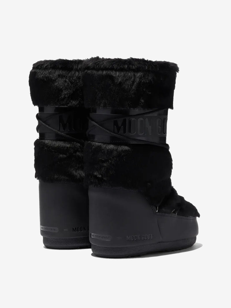 Black boot, back view