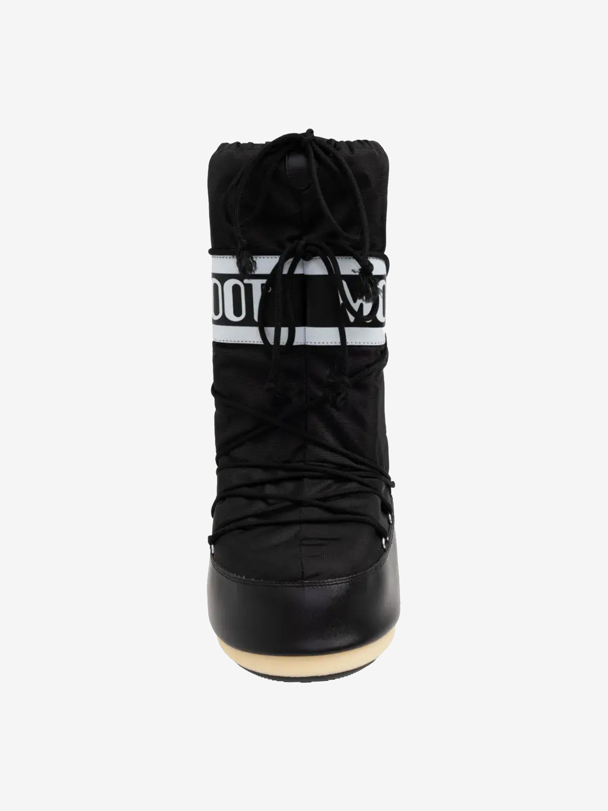 Black boot, front view