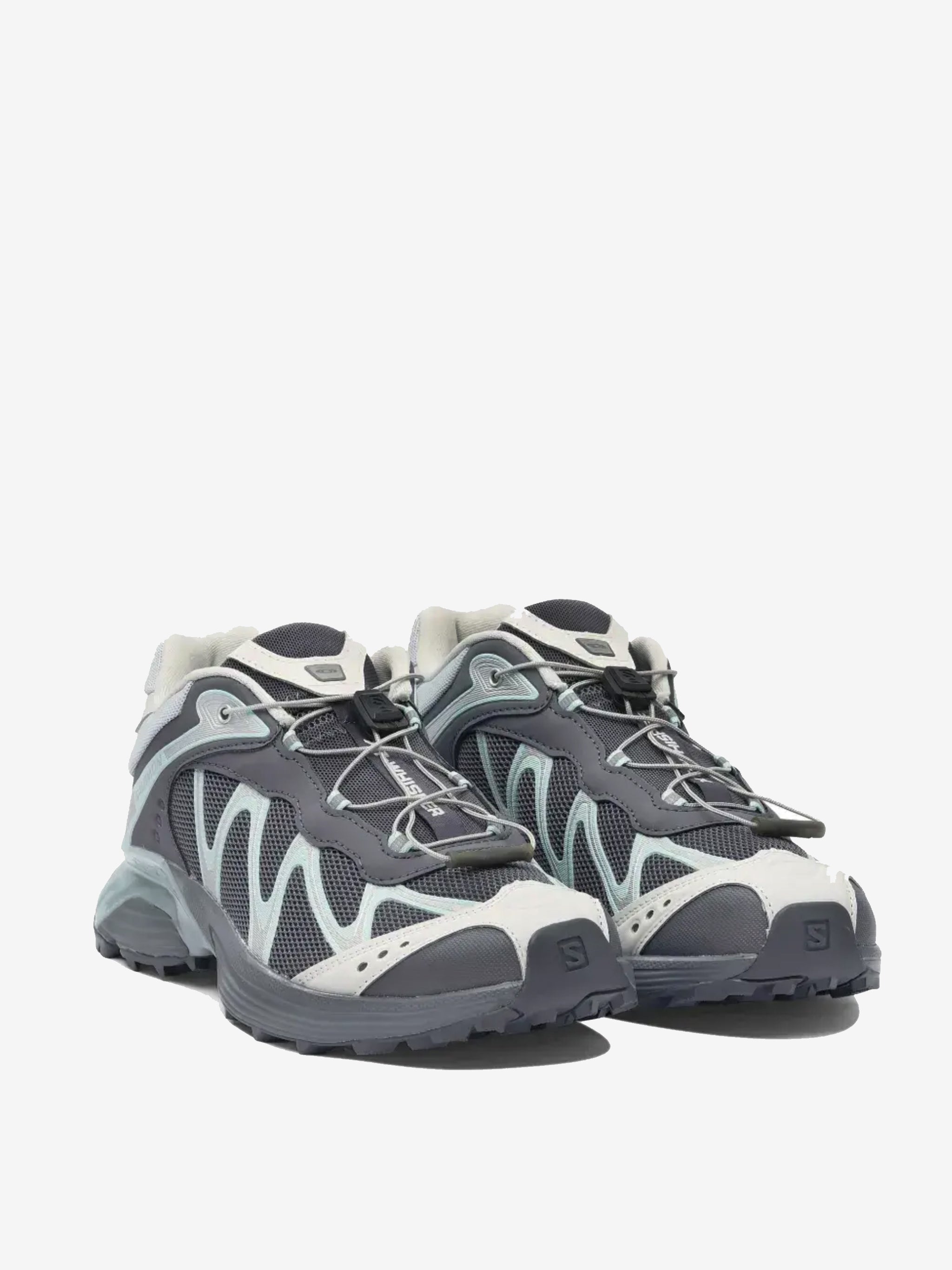 Grey sneakers, side view