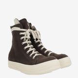 Brown sneakers, side view