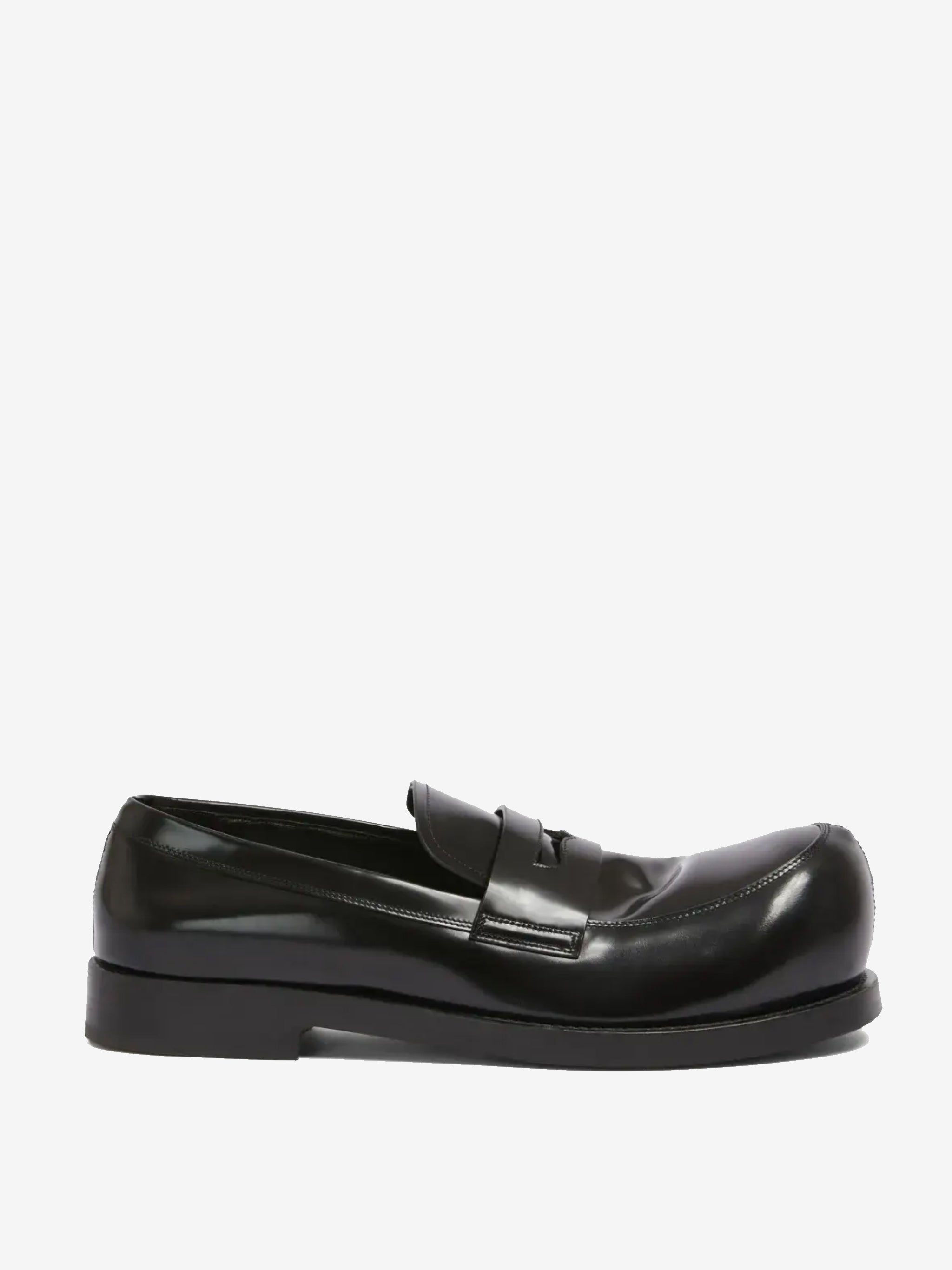 Black loafer, front view