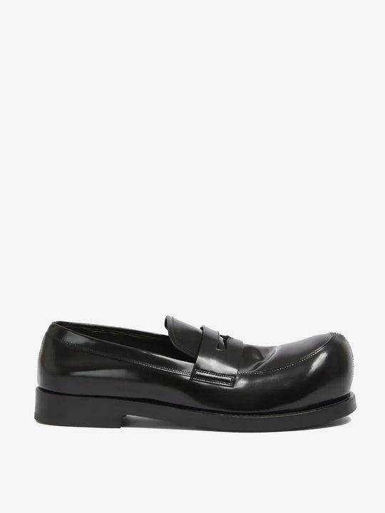 Black loafer, front view