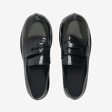 Black loafer, top view