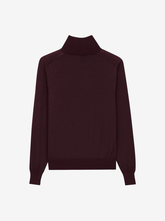 Brown knitwear, back view