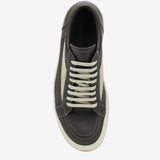 Grey sneakers, top view