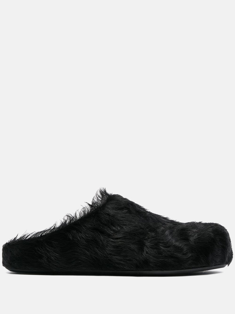 MARNI - Women Long Hair Calfskin Fussbett Sabot Mule