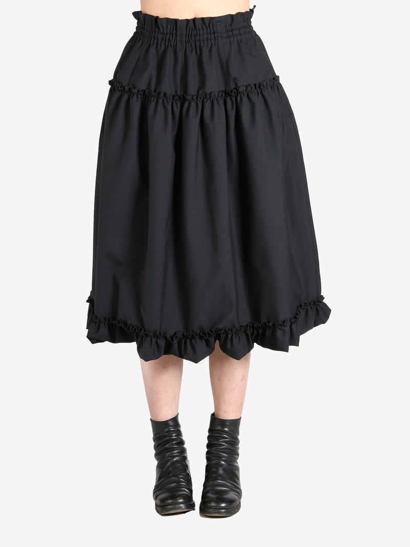 COMME DES GARCONS  NOIR - Women Tiered Wool Skirt