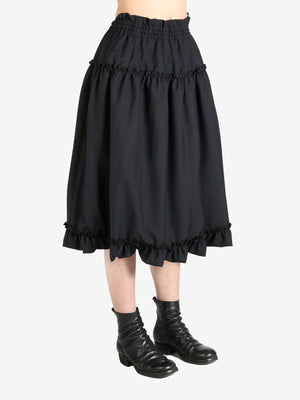 COMME DES GARCONS  NOIR - Women Tiered Wool Skirt