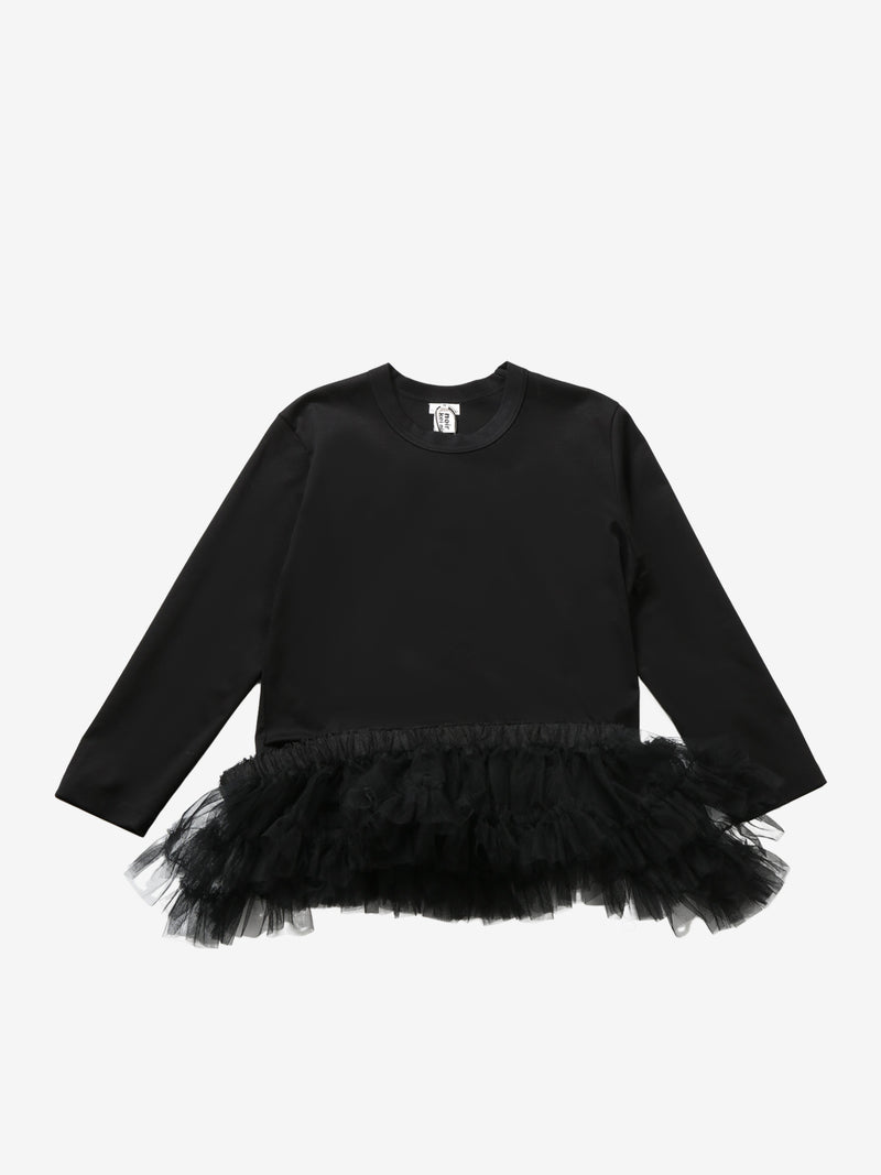 COMME DES GARCONS  NOIR - Women Waist Tulled Accent LS Top