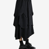 Black skirt worn by a person, showing the skirt's fit