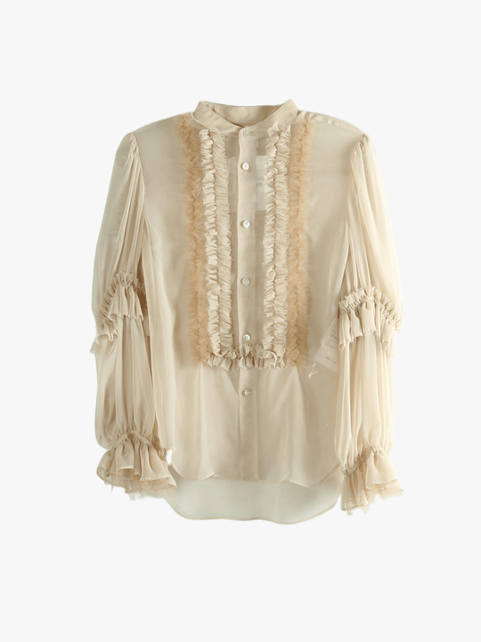 Tan t-shirt, front view