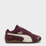Burgundy shoes, front view