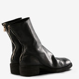 GUIDI - Men Thick Sole Leather Back Zip Mid Boots