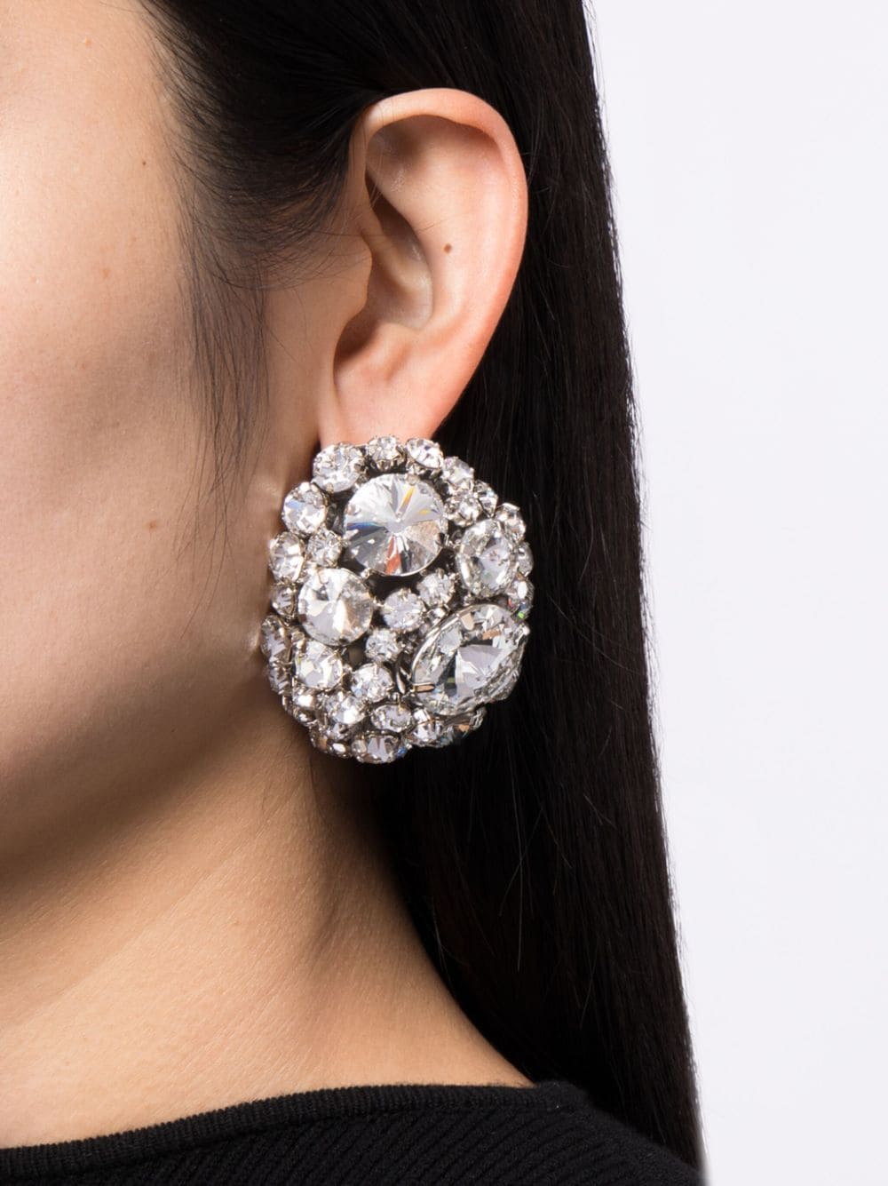 AREA Women Crystal Cluster Earrings