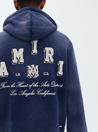 AMIRI Mens Vintage Collegiate Zip Hoodie