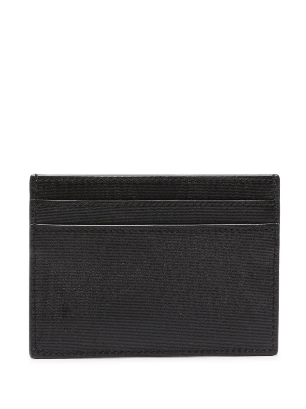 Saint Laurent Ysl Leather Card Holder W/ Neck Strap in Black for