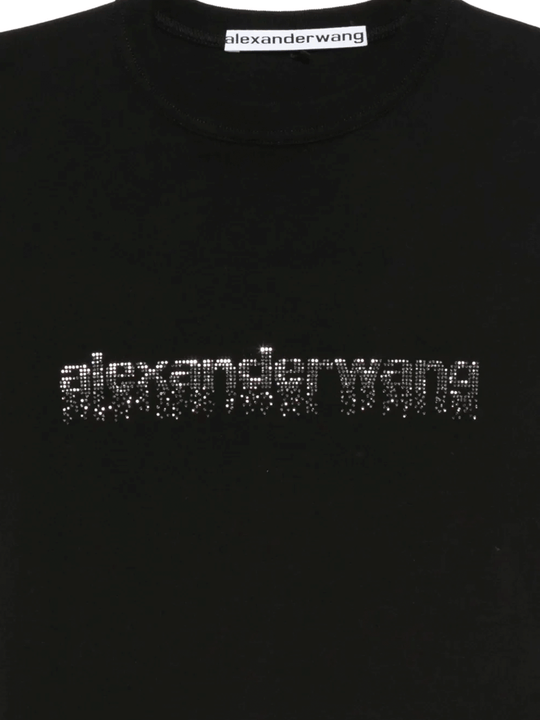 Close up of black t-shirt, showing texture of the Cotton fabric
