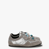 Grey sneakers, front view