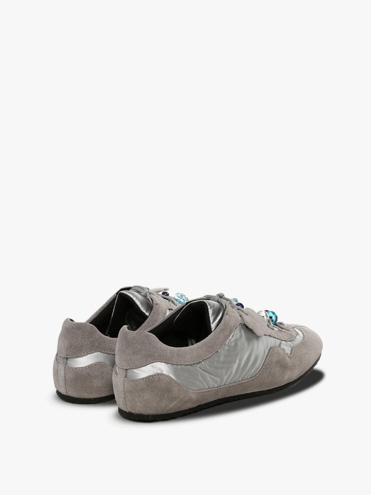 Grey sneakers, side view