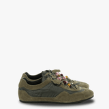 Green sneakers, front view