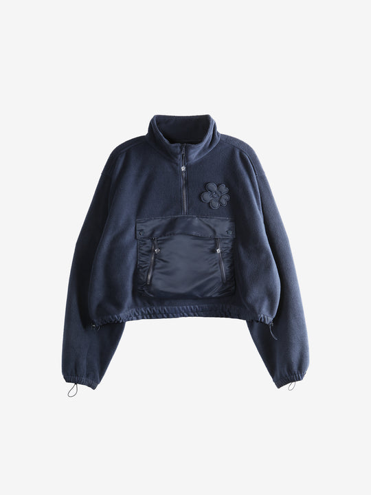 Navy jacket, front view