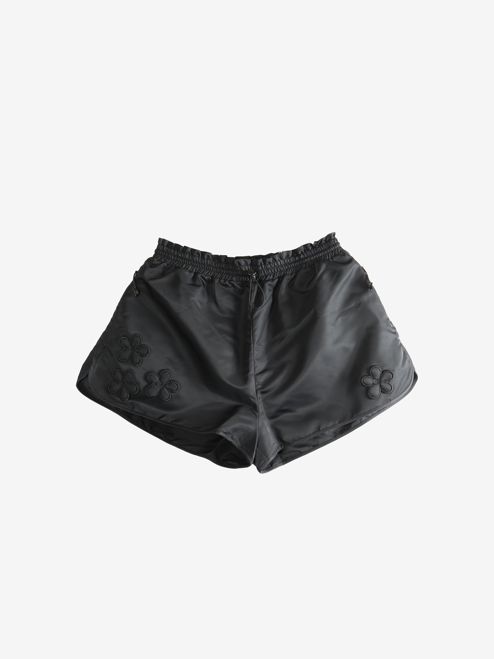 Black shorts, front view