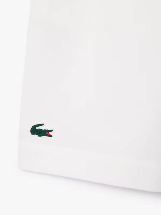 Close up of white shorts,showing texture of the cotton fabric.