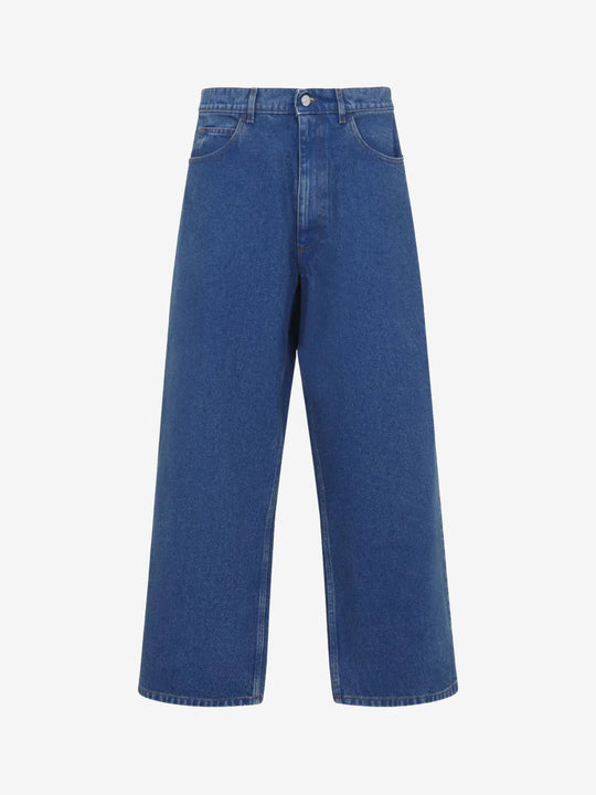 Blue jeans, front view