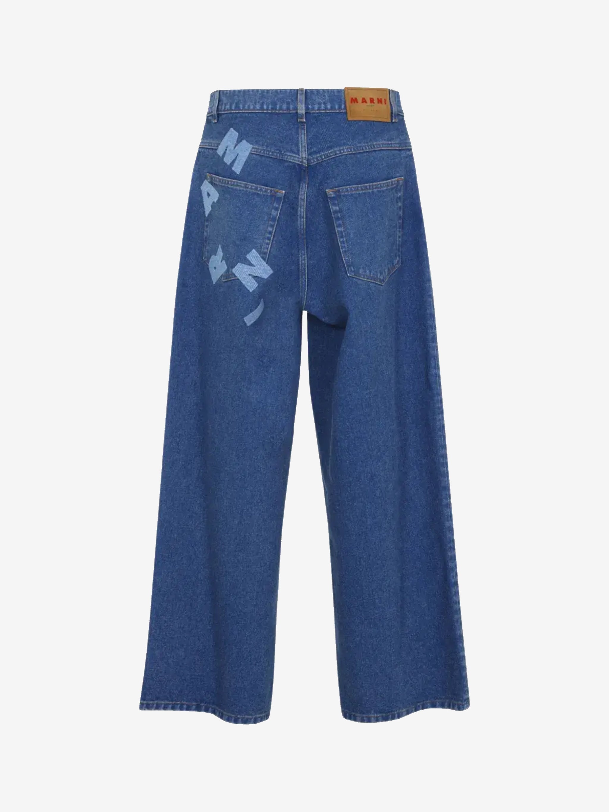 Blue jeans, back view