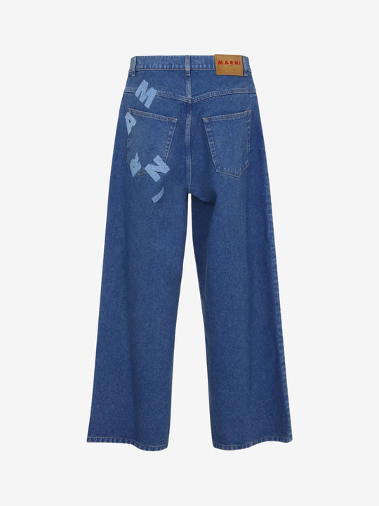 Blue jeans, back view