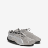 Grey sneakers, side view