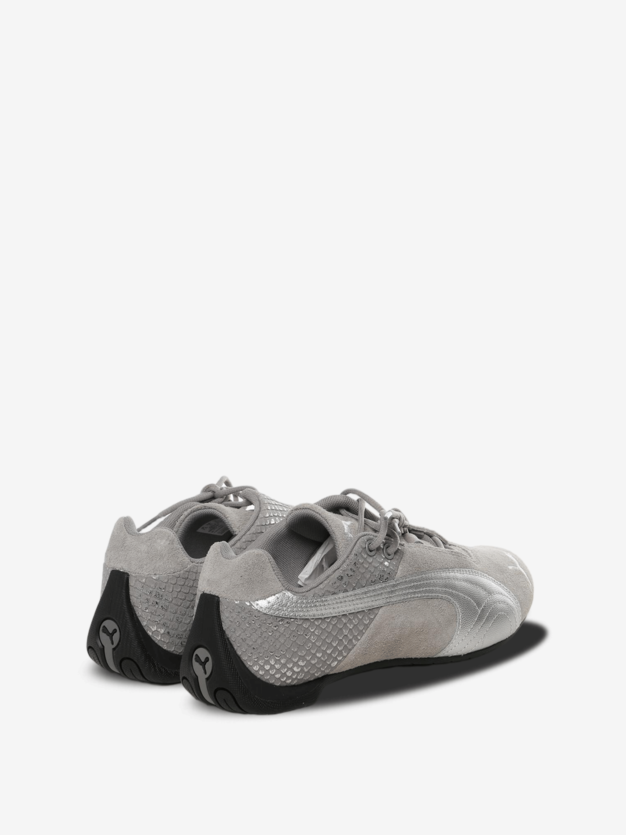 Grey sneakers, side view