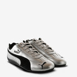 Grey sneakers, side view