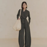 Green jacket, full body view