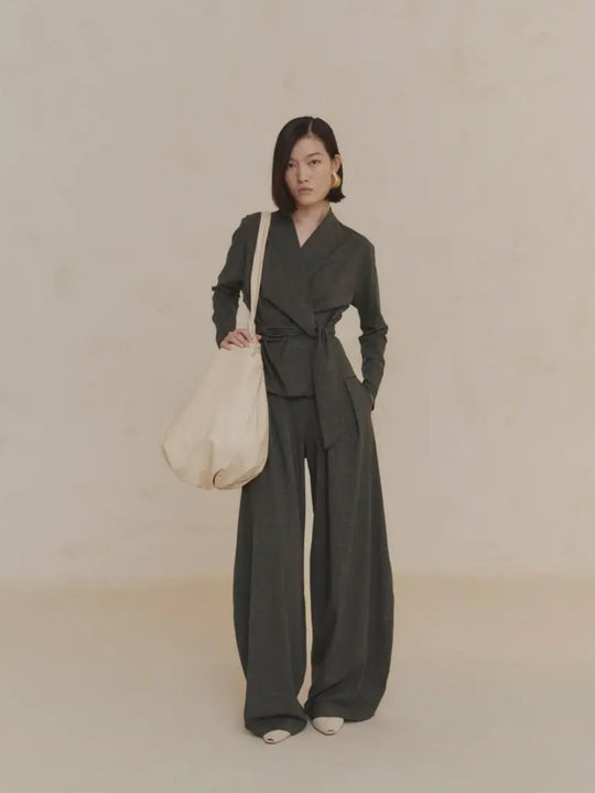 Green jacket, full body view