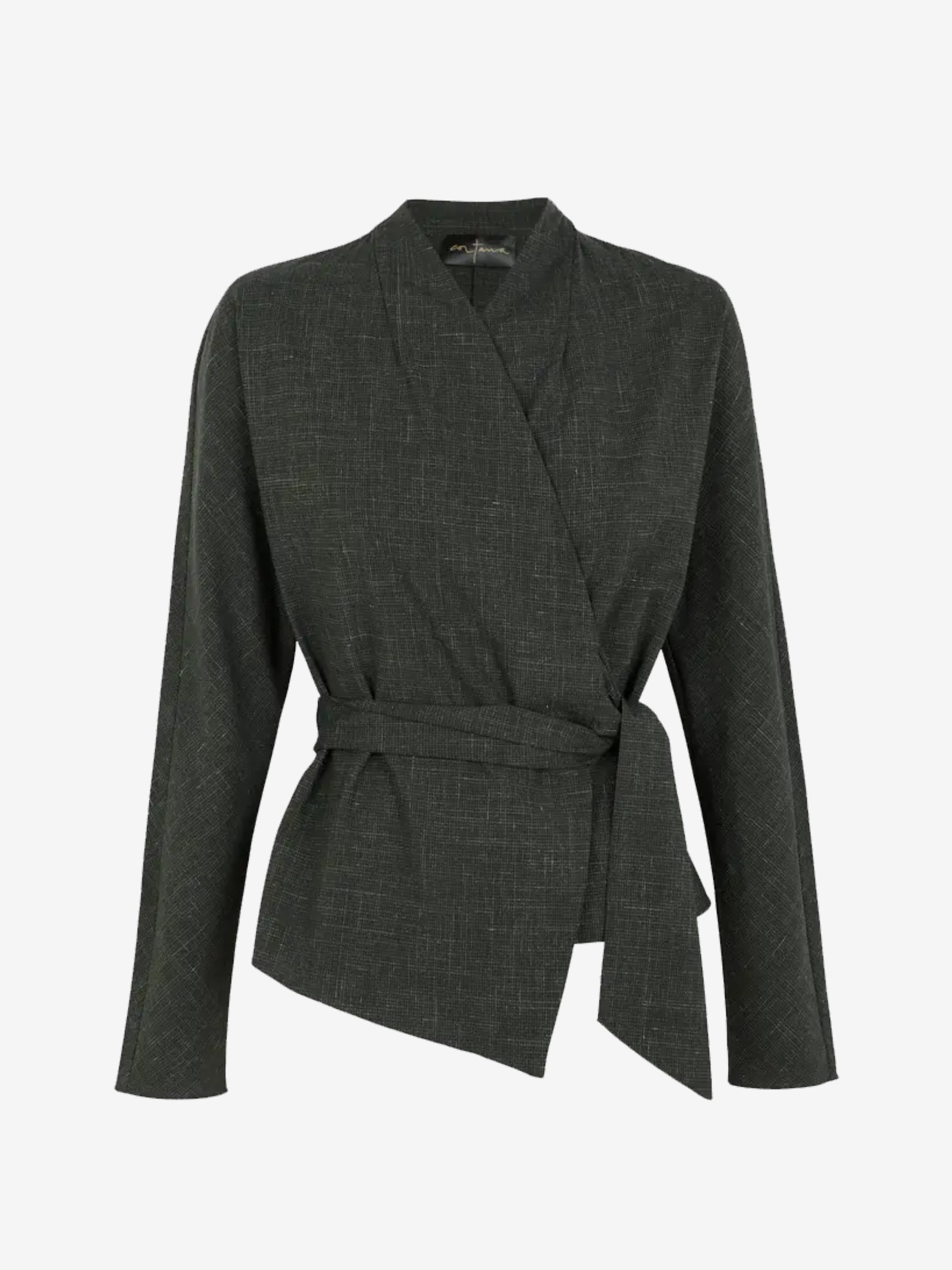 Green jacket, front view