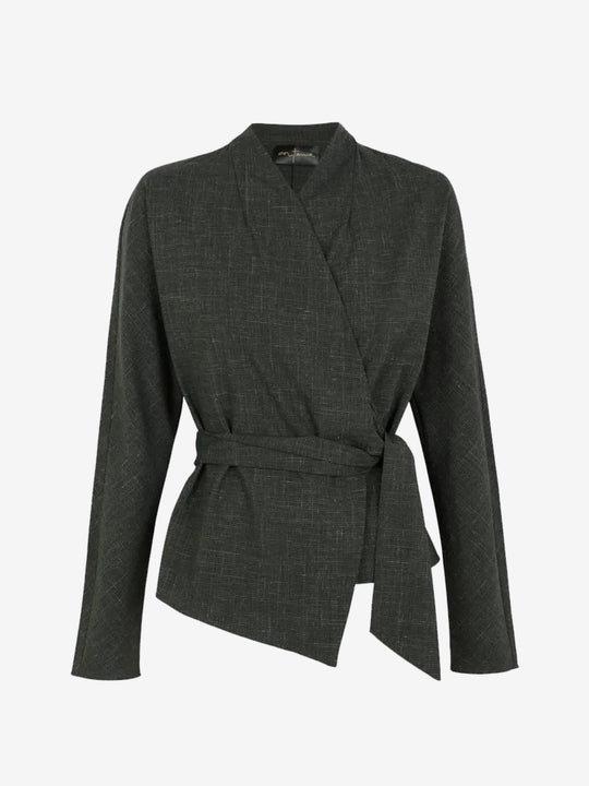 Green jacket, front view